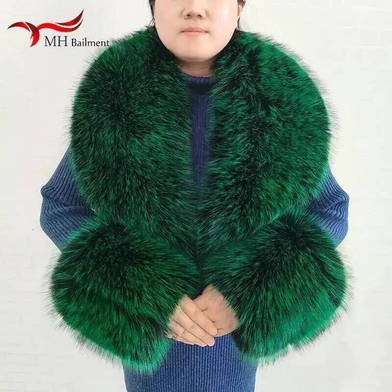 Large Women Faux Fox Fur Scarf - đánh giá và giá Shawl Wrap Winter