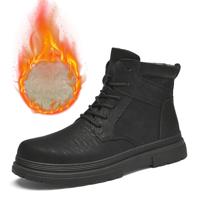 Warm Winter Men Leather Shoes  - đánh giá và giá Waterproof Winter Boot